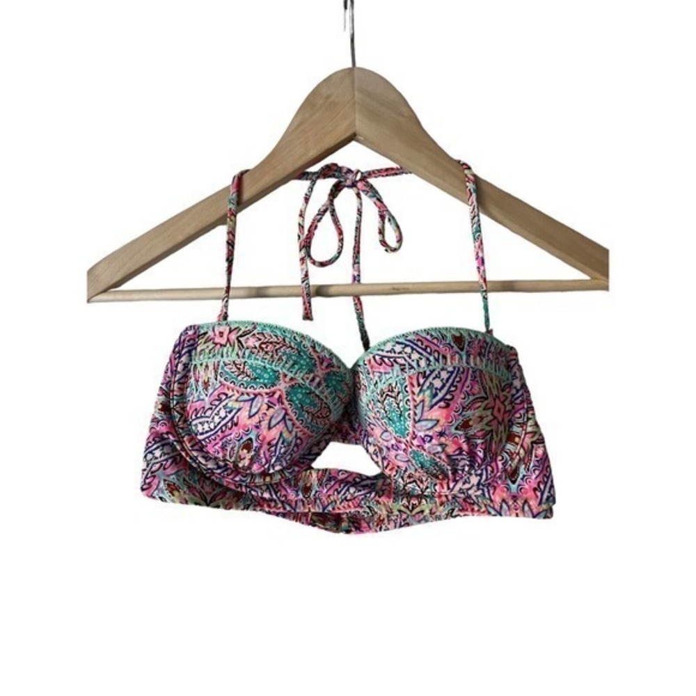 Shade & Shore‎ Underwire Padded Halter Bikini Top Size 34B